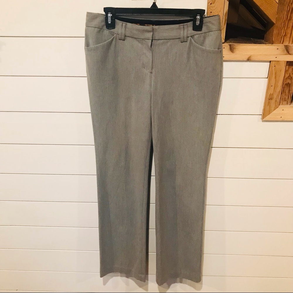 Express Editor Bootcut Trouser Pants Grey 6r - image 1